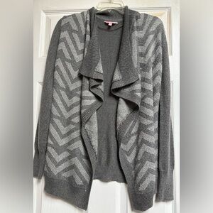 Candies Open Front Gray Cardigan Sweater. Size: XS
